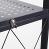 Scaffale pieghevole con ruote per cucina 3 ripiani in metallo Kerry M Sconti