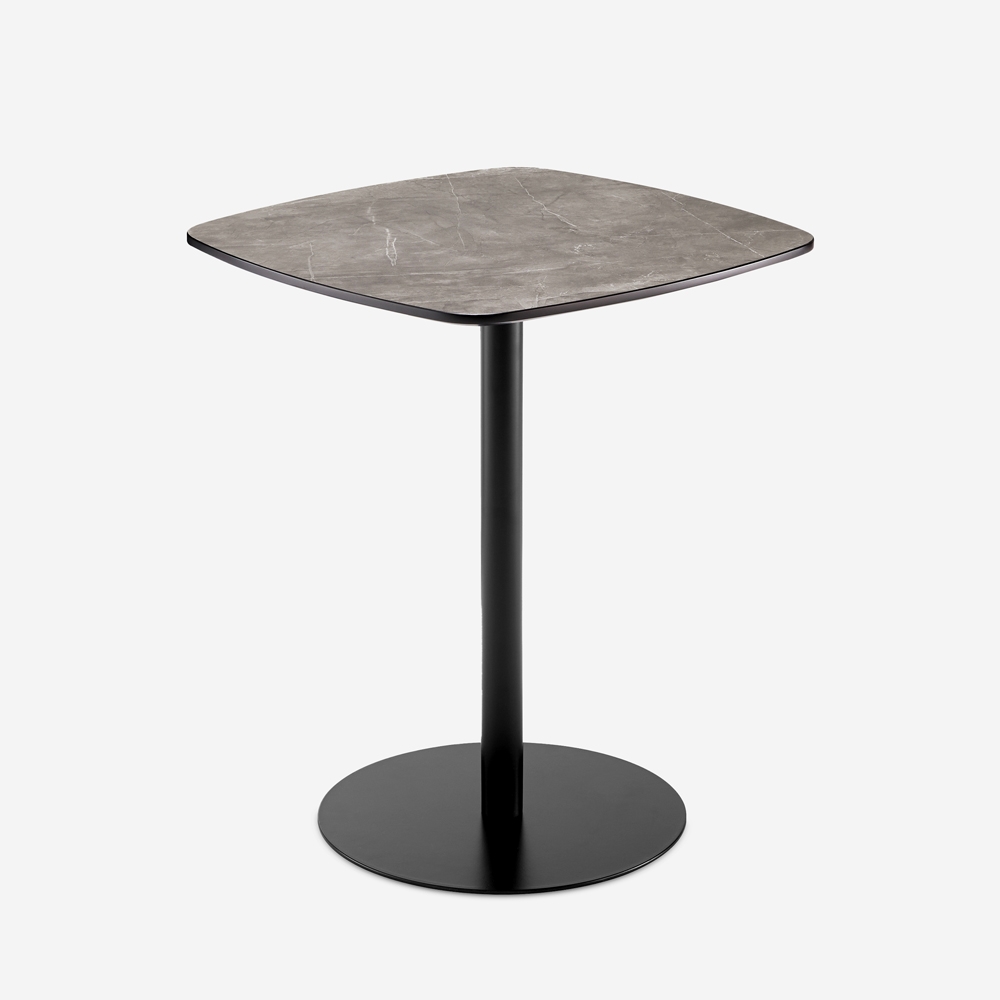 Tavolo da pranzo bar cucina ristorante 60x60x74cm effetto marmo nero Mikee Promozione Tavolo da pranzo bar cucina ristorante 60x60x74cm effetto marmo nero Mikee Promozione