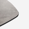 Tavolo da pranzo bar cucina ristorante 60x60x74cm effetto marmo nero Mikee Saldi