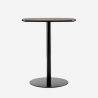 Tavolo da pranzo bar cucina ristorante 60x60x74cm effetto marmo nero Mikee Offerta