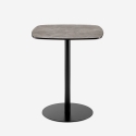Tavolo da pranzo bar cucina ristorante 60x60x74cm effetto marmo nero Mikee Vendita