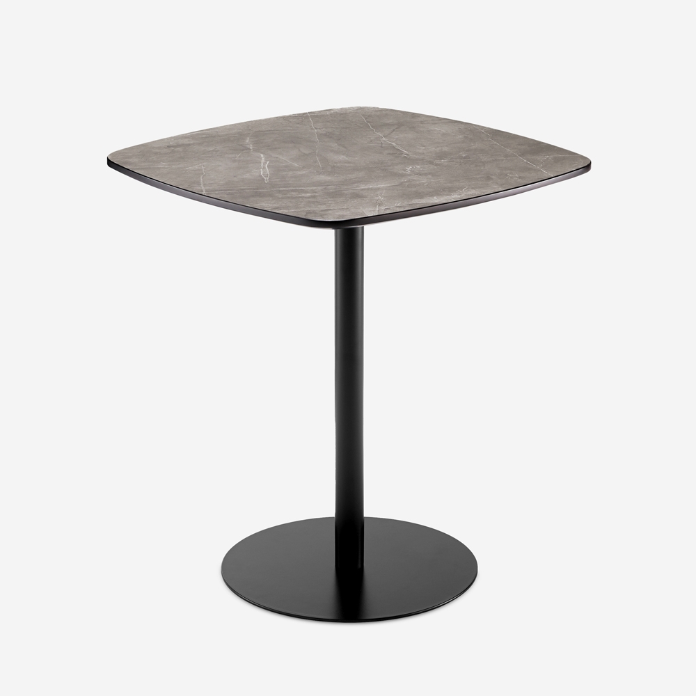 Tavolo da pranzo 70x70cm per cucina ristorante effetto marmo nero Mikee+ Promozione Tavolo da pranzo 70x70cm per cucina ristorante effetto marmo nero Mikee+ Promozione