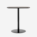 Tavolo da pranzo 70x70cm per cucina ristorante effetto marmo nero Mikee+ Offerta