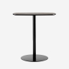 Tavolo da pranzo 70x70cm per cucina ristorante effetto marmo nero Mikee+ Offerta