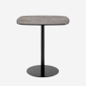 Tavolo da pranzo 70x70cm per cucina ristorante effetto marmo nero Mikee+ Vendita