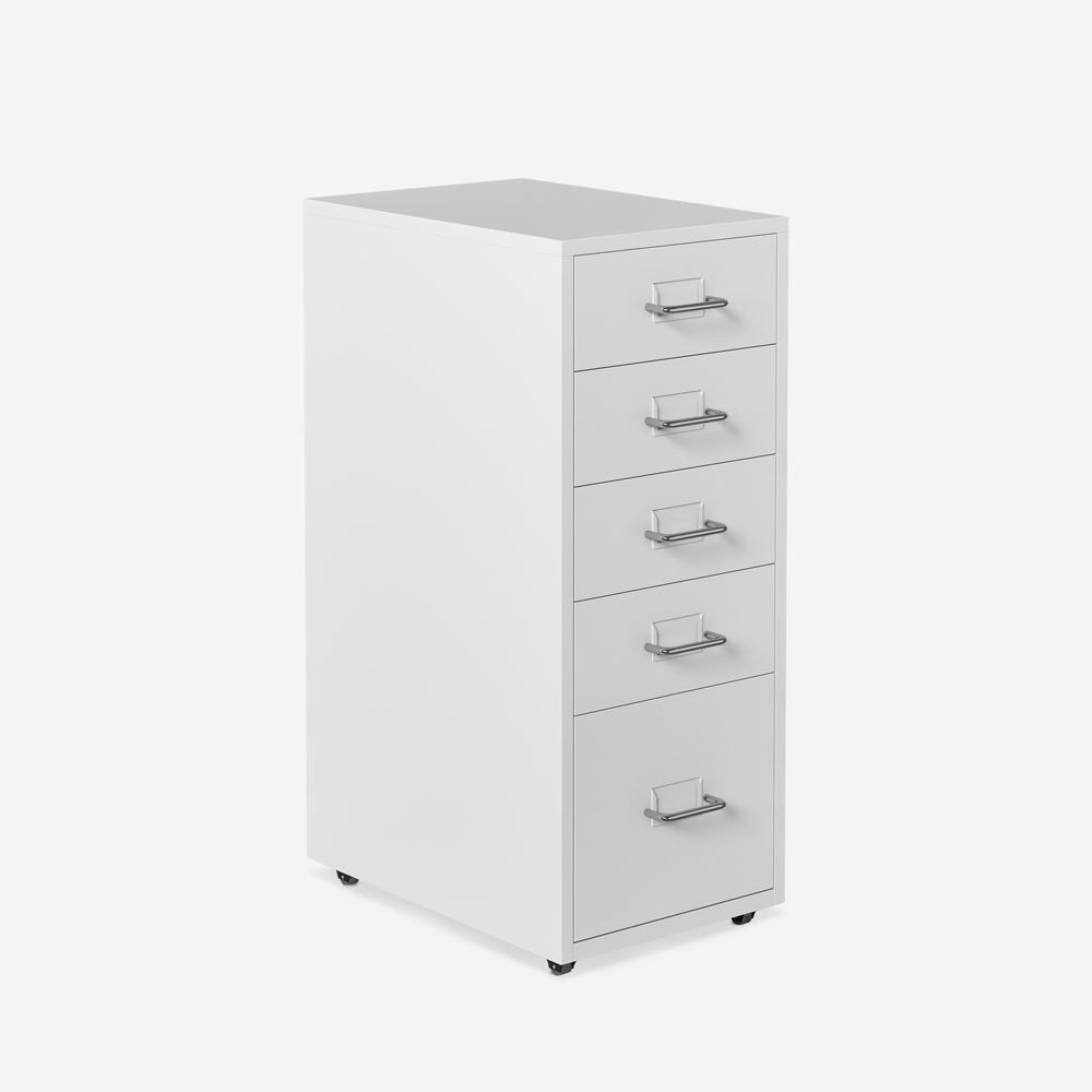 Commode de bureau rangement documents 5 tiroirs et roulettes Layt XL Promotion Commode de bureau rangement documents 5 tiroirs et roulettes Layt XL Promotion