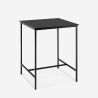 Tavolo alto 70x70cm per bar cucina bistrot in metallo bianco e nero Zakis Sconti