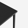 Tavolo alto 70x70cm per bar cucina bistrot in metallo bianco e nero Zakis Scelta