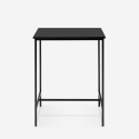 Tavolo alto 70x70cm per bar cucina bistrot in metallo bianco e nero Zakis Offerta