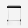 Tavolo alto 70x70cm per bar cucina bistrot in metallo bianco e nero Zakis Offerta