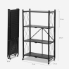 Scaffale in metallo da cucina  4 ripiani pieghevole con ruote  Kerry L Scelta