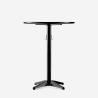 Tavolino da bar alto rotondo 70x105cm nero con gancio per borsa Engys+ Vendita