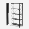 Scaffale pieghevole da cucina 5 ripiani su ruote in metallo Kerry XL Vendita