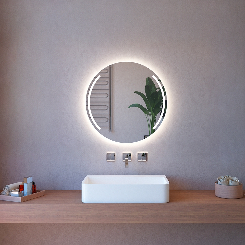 Specchio da bagno rotondo 75cm retroilluminato LED con bluetooth ETR129-S Promozione Specchio da bagno rotondo 75cm retroilluminato LED con bluetooth ETR129-S Promozione