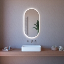 Specchio bagno ovale retroilluminato con luce touch e bluetooth ETR117-SA Promozione