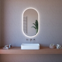 Specchio da bagno ovale retroilluminato LED con antiappannamento ETR117 Promozione