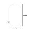 Badezimmerspiegel oval mit LED-Hintergrundbeleuchtung und Anti-Beschlag ETR117 Angebot