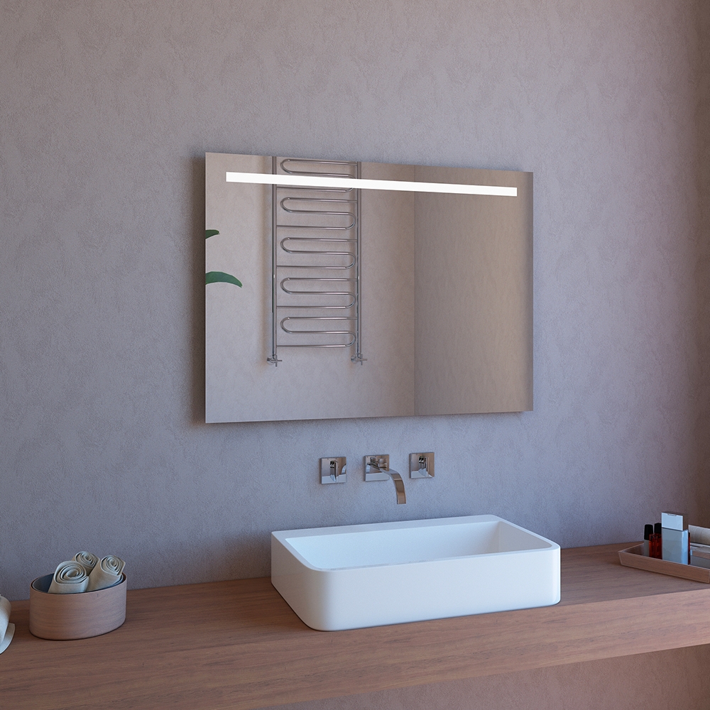 Specchio bagno retroilluminato 100x70cm con luce touch LED e bluetooth ETR114 Promozione Specchio bagno retroilluminato 100x70cm con luce touch LED e bluetooth ETR114 Promozione