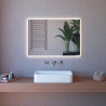 Specchio bagno filo lucido con luce touch retroilluminato 110x80cm ETR108 Promozione