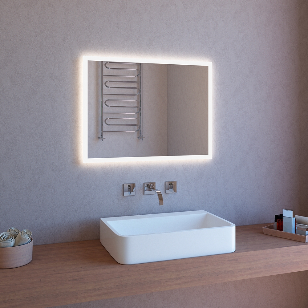 Miroir de salle de bain LED tactile rétroéclairée 80x60cm ETR106-M Promotion Miroir de salle de bain LED tactile rétroéclairée 80x60cm ETR106-M Promotion
