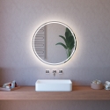 Specchio da bagno retroilluminato tondo 85cm con antiappannamento ETR103-L Promozione