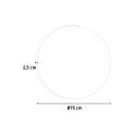 Specchio bagno tondo 75cm retroilluminato con antiappannamento ETR103-M Offerta