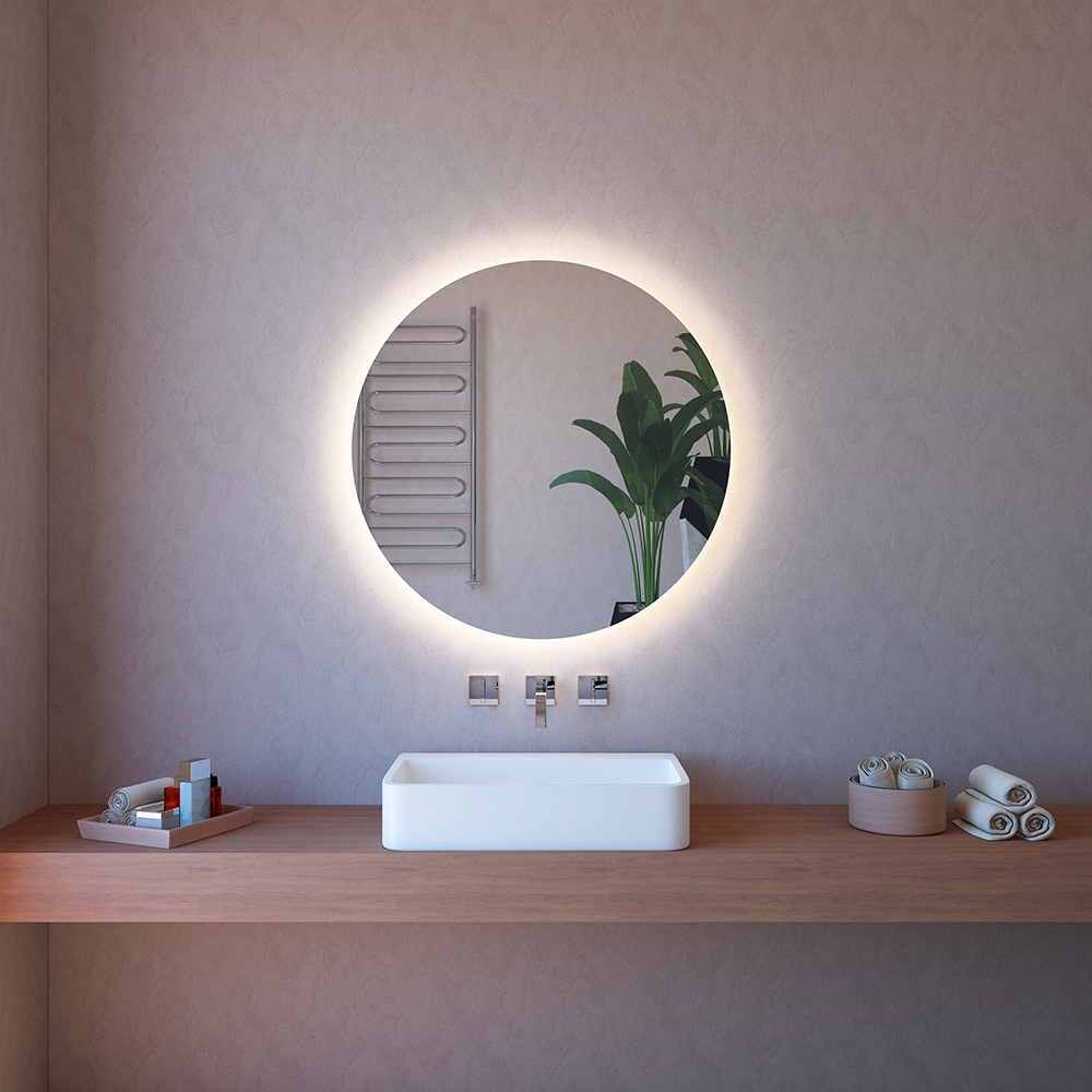 Miroir de salle de bains tactile fini brillant rond 75cm ETR116-M Promotion Miroir de salle de bains tactile fini brillant rond 75cm ETR116-M Promotion