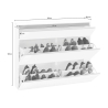 Platzsparender moderner Schuhschrank 24 Paar Schuhe 2 Türen Magic Bata WT L Katalog