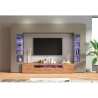 Mur équipé moderne pour salon avec meuble TV et 2 vitrines Egypt TW Offre