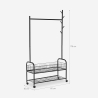 Kleiderständer mit Rädern Trolley aus Metall Lamy Lagerbestand