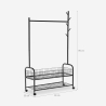 Stand carrello appendiabiti con ruote attaccapanni in metallo Lamy Plus Stock