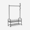 Stand carrello appendiabiti con ruote attaccapanni in metallo Lamy Plus Saldi