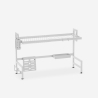 Scolapiatti cucina da appoggio sopra lavandino 105x27x56cm Nalan Plus Saldi