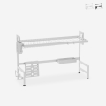 Scolapiatti cucina da appoggio sopra lavandino 105x27x56cm Nalan Plus Promozione