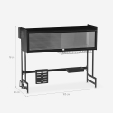 Scolapiatti appoggio sopra lavandino cucina nero 105x30x78cm Sover Plus Offerta