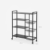 Carrello portafrutta e verdura in metallo con ruote 80x32x108cm Faris Offerta