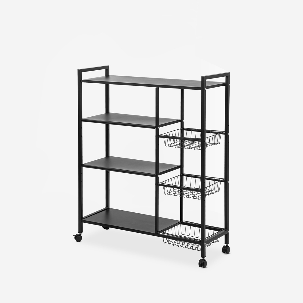 Carrello portafrutta e verdura in metallo con ruote 80x32x108cm Faris Promozione Carrello portafrutta e verdura in metallo con ruote 80x32x108cm Faris Promozione