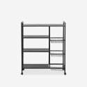 Carrello portafrutta e verdura in metallo con ruote 80x32x108cm Faris Vendita