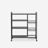 Carrello cucina portafrutta con ruote 4 scaffali 90x32x108cm Faris Plus Vendita