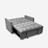 Divano letto 2 posti reclinabile con seduta estraibile grigio Kilios Stock