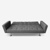 Divano letto clic clac 2 posti reclinabile con bracciolo portabevande Otium Stock