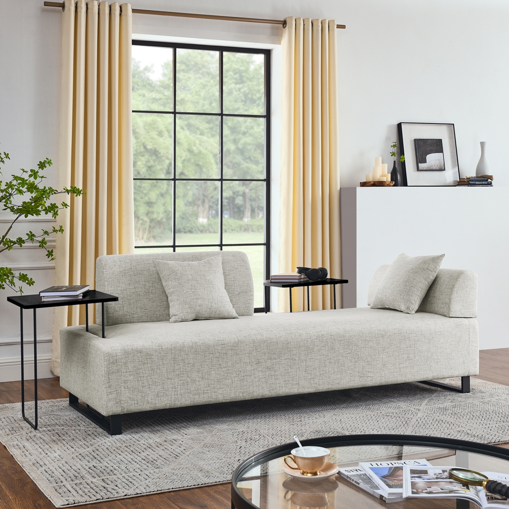 Divano 3 posti componibile con cuscini e tavolini modulari Salus Promozione Divano 3 posti componibile con cuscini e tavolini modulari Salus Promozione
