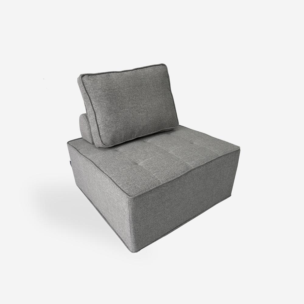Poltrona da salotto modulare componibile in tessuto grigio Raji Promozione Poltrona da salotto modulare componibile in tessuto grigio Raji Promozione