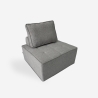 Poltrona da salotto modulare componibile in tessuto grigio Raji Promozione
