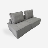 Wohnzimmersessel modular aus grauem Stoff Raji Sales