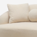Divano curvo di design 2 posti in tessuto teddy bouclé beige Lazy Catalogo