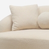 Divano curvo di design 2 posti in tessuto teddy bouclé beige Lazy Catalogo