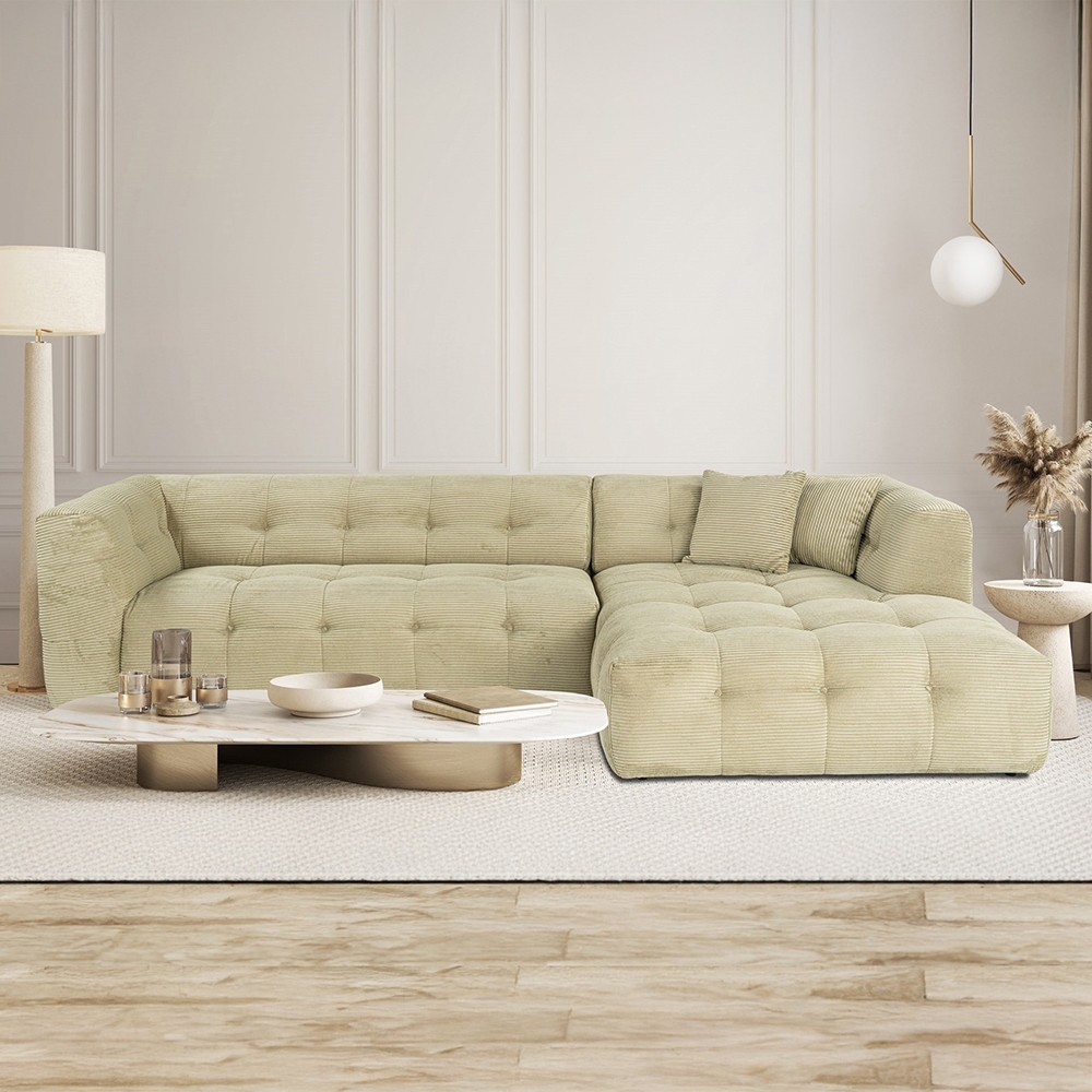 Sofa 4-Sitzer Ecke Kord Cady Velvet Right Aktion Sofa 4-Sitzer Ecke Kord Cady Velvet Right Aktion