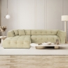Divano 4 posti angolare sinistro modulare in velluto a coste Cady Velvet Left Promozione