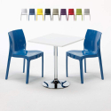 Weiß Quadratisch Tisch und 2 Stühle Farbiges Polypropylen-Innenmastenset Grand Soleil Ice Cocktail Angebot